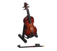 IMIKEYA 1juego Mini Violín Vintage Creativo Adorno Musical Para Decoración De Hogar y Fotografía Modelo Detallado De Instrumento Musical Para Escritorios y Escenarios