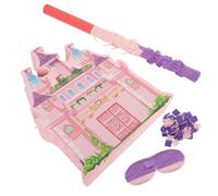 IMIKEYA 1juego Piñata Colgante De Castillo Para Cumpleaños De Niñas De Fiesta Interactivo Decoración Artesanal Detalles Exquisitos Incluye Bastón y Picado Accesorio Para Temáticas De