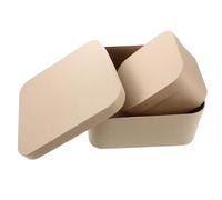 IMIKEYA 2 cajas de regalo de papel kraft marrón para fiestas, pequeñas cajas cuadradas de cartón con tapa para envolver jabón de canela, regalos de boda y de Navidad.