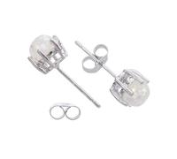 IMIKEYA 2 Pequeños Pendientes De Cobre Con Forma De Tachuela Redondos Para Piercing De Oreja Pequeños De Cobre Elegantes De Plata