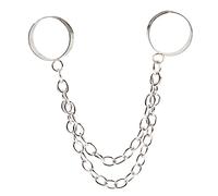 IMIKEYA 2 piezas Anillos Ajustables de Doble Cadena Gótica para Mujer y Adolescentes Anillos Vintage y Cómodos para Fiesta y Ocasiones Especiales Conjunto Argollas Grunge