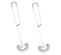 IMIKEYA 2 piezas Batidor de Huevo Inoxidable Mezclador Manual Multifuncional con Diseño de Bobina de Utensilio de Cocina para Leche y Huevos Almacenamiento con Gancho