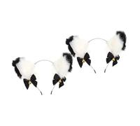 IMIKEYA 2 Piezas Diadema de Orejas de Gato de Peluche para Fiesta y Cosplay Accesorios de Pelo con Campanas para Celebraciones y