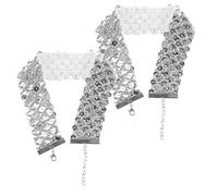 IMIKEYA 2 piezas Gargantilla Mujer Corta de Lentejuelas Collar Decorativo para Fiesta y Boda Diseño Corto para Mujeres Accesorio de Moda para Eventos y Celebraciones