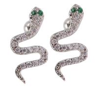 IMIKEYA 2 piezas Pendientes de Acero Inoxidable Serpiente Aretes Ligeros y Duraderos Joyería para Mujer Elegante para Fiestas y Diario