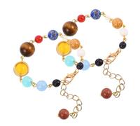 IMIKEYA 2 Piezas Pulsera Constelación Espacial Pulsera Ajustable Ocho Planetas Estrellado Para Mujer Obsequio De Astronomía