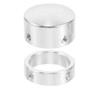 IMIKEYA 2 Piezas Tapas de Extremo Φ25 de Aleación de Aluminio | Ligeras y Protectoras, Acabado Plata, para Mancuernas y Mangos de Máquina, Uso en Gimnasio y Hogar