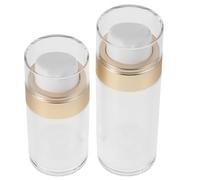 IMIKEYA 2 Unidades Dispensador de Loción de Viaje Portátil de Plástico 30ml y 50ml Diseño Elegante Dorado para Vacaciones y Viajes de Negocios