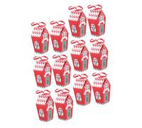 IMIKEYA 20 Piezas Caja de Galletas Candy House Navideña Contenedor para Dulces Navideños Caja para Envolver Dulces de Fiesta Obsequio Sorpresa