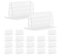 IMIKEYA 20 Soportes Autoadhesivos para Carteles de Panel Pvc Mini 50x41x30 Mm Adhesivo de Espuma para Etiquetas, Boletos y Fotos, Portaletreros Práctico para Oficina y Tienda