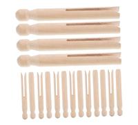 IMIKEYA 24piezas Mini De Madera para Manualidades Ropa y Fotos Clips Decorativos De Madera Natural para Proyectos y Sostenimiento De Documentos