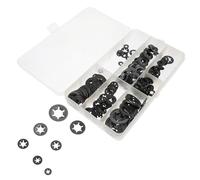 IMIKEYA 260 Arandelas de Presión de Acero Manganeso Arandelas de Seguridad Dentadas Internas Kit Surtido M3-M12 para Cierre de Bloqueo Industrial y Automotriz