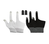 IMIKEYA 3 Pares de Guantes para Videojuegos - Guantes Transpirables de grafeno de Dos Dedos para Juegos con Pantalla táctil - Fundas antisudor para Dedos para Juegos móviles, tabletas y Otros