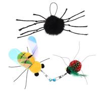 IMIKEYA 3 Piezas Juguete de Plumas para Gatos Diseño Reemplazable, Felpa | Recambio para Varita Teaser, Uso Interior, Ejercicio Físico, para Gatitos y Felinos Activos