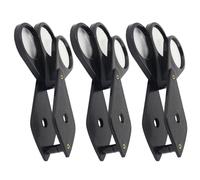 IMIKEYA 3 Piezas Lupa Portátil de Bolsillo Plegable 3 Lentes y Aumento 2x para Joyería y Gemas, Diseño Compacto en Plástico y Acrílico, Adecuado para Examinar Colecciones Artísticas
