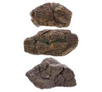 IMIKEYA 3 Piezas Rocas Falsas de Resina para Jardinería y Bonsáis Diseño Realista, Uso Versátil y Fácil Mantenimiento, Ideales para Decoración de Jardines y Espacios Escénicos