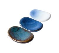 IMIKEYA 3 Piezas Soporte para Cucharas de Cerámica Resistente al Calor para Cocina Reposacucharas Compacto y para Encimera Accesorio Decorativo para Utensilios Mesa Comedor