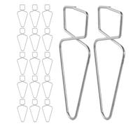 IMIKEYA 30 Clips para Techo Suspendido de Acero, Ganchos de Compresión para Baldosas, Paquete de 30 Unidades, Resistentes y Reutilizables para Decoración en Hogar, Oficina y Eventos