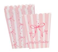 IMIKEYA 30 Piezas Cajas De Decoración Para Fiestas Cajas De Palomitas De Maíz Color Blanco y Rosa Para Shower Cena De Fiesta Soporte Para Dulces Para Palomitas De Maíz Contenedores Para Du