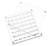 IMIKEYA 36cuadrícula Caja Expositora Transparente De Compartimentos Para Conchas Vitrina Organizada Tapa Segura y Visibilidad Clara Para Colecciones De Joyas y Decoración