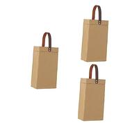 IMIKEYA 3piezas Bolsas De Kraft Reutilizables para Embalaje De Botellas De Elegantes y Resistentes para Celebraciones y