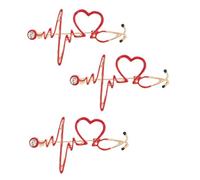 IMIKEYA 3piezas Broches Prácticos Médicos Esmalte Brillante Accesorios Para Uniformes y Regalos Para Estudiantes De Medicina