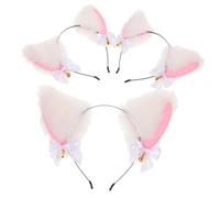 IMIKEYA 3piezas Diademas Orejas De Gato De Felpa Diademas Para Disfraces Creativas Para Fiestas De Cosplay Tocados De Peluche Para Niñas