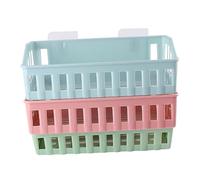 IMIKEYA 3piezas Jabonera y Cesta Organizadora Estante De Baño Almacenamiento Estantes Resistentes para Baño y Cocina