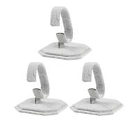 IMIKEYA 3piezas Soporte para Relojes y Pulseras de Hierro con Acabado de Gamuza Gris Expositor para Organizar Joyas y Brazaletes para Almacenar y Mostrar Accesorios Casa o Tienda