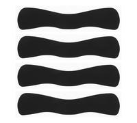 IMIKEYA 4 Almohadillas de Silicona para Extensión de Pestañas Parche Frontal Negro Grande Ondulado Reutilizable y Antideslizante para Salón y Uso Profesional