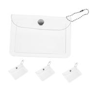 IMIKEYA 4 Monederos Transparentes de PVC Portátiles para Oficina y Escuela, Mini Billeteras Compactas para Identificación Rápida y Almacenamiento