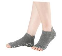IMIKEYA 4 pares Calcetines de Yoga para Mujer Dedos Separados Antideslizantes con de Silicona para Pilates Ballet Barre Material Transpirable y Único Colores Mixtos