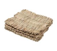 IMIKEYA 4 Piezas Alfombrillas de Césped Natural para Conejos y Pájaros Tapetes Transpirables para Jaulas Lecho Seguro y Cómodo Material Duradero para Anidación y Forrajeo
