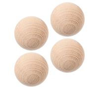 IMIKEYA 4 Piezas Bolas de Croquet de Madera Natural, Bolas Redondas de Madera Dura, 5 Cm/2 Pulgadas, Color Caqui, para Jardín, Actividades Familiares y Eventos