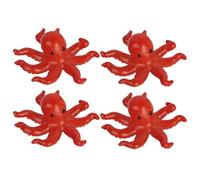 IMIKEYA 4 Piezas de Pulpo Miniatura Decorativo de PVC, Modelo Realista de Animal Marino Artificial para Decoración de Mesa, Escritorio y Manualidades, Figura de Pulpo Simulación Pequeña