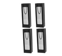IMIKEYA 4 Piezas Vino con Ventana Transparente Reutilizables para Bodas Cumpleaños Aniversarios y San Valentín Bolsas de Obsequio para Vino Bolsas Transparentes para Botellas