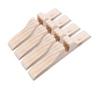 IMIKEYA 4 Soportes de Base para Pantalla Divisor de Ambientes de Madera Natural, Pie de Pantalla del Hogar para Separador Interior, Soporte Estable para Partición en Salón y Oficina