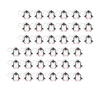 IMIKEYA 40 Llaveros de Mini Pingüino de Dibujos Animados, Pack 40 Piezas para Fiesta Temática Animal, Accesorios para Cumpleaños y Shower, Colgantes Ligeros y Resistentes para Bolsos