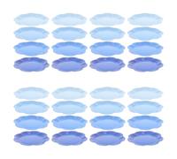 IMIKEYA 40 Platos de Papel Azul Degradado Desechables Forma de Flor, Elegantes y Seguros para Alimentos, Ideales para Bodas y Fiestas