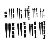 IMIKEYA 48 Piezas Dilatadores de Oreja Acrílicos Forma de Juego de Expansores Cónicos Negros para Piercing Joyería para Estiramiento de Lóbulos Seguros y Cómodos para Diario