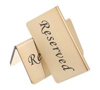 IMIKEYA 4piezas Carteles de Reservado para Mesa de Boda Señal de Acero Inoxidable Dorado Forma de Tienda Paquete para Decoración de Eventos y Restauración