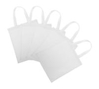 IMIKEYA 5 Piezas Lona Reutilizable para Compras Sublimada con Asas para Proyectos de Pintura y Transferencia Térmica Color Claro