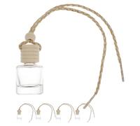 IMIKEYA 5 Uds Difusor De Coche Botella De Perfume Colgante Vacía Para Coche Botellas De Aire Fresco Botellas De Aceite Esencial Recargables Vidrio De Madera