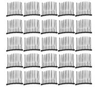 IMIKEYA 50 Peines Laterales de Metal Negro 10 Dientes para Novia, Accesorios Elegantes para Cabello Fino en Bodas y Ocasiones Obsequios