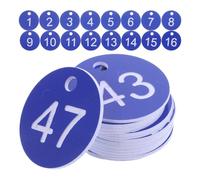 IMIKEYA 50 Piezas Etiquetas Numeradas de Llaveros Reutilizables Etiquetas de Identificación de Claves con Diseño y Agujero para Almacenamiento y Taquillas Impermeables y Ligeras para