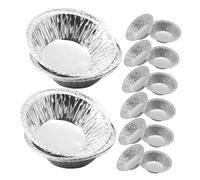 IMIKEYA 500 Piezas Moldes Mini Tartas Redondos de Aluminio Desechables Bandejas para Hornear Tartaletas y Pasteles Pequeños Resistentes y Versátiles para Hogar Cafés y Restaurantes