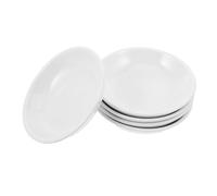 IMIKEYA 5piezas Bandeja De Cerámica Blanca Redonda Pequeña para Cera Derretida Placa Calentadora De Aceites Esenciales para Quemador De Aromaterapia Repuesto De Bandeja para Calentador De