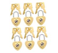 IMIKEYA 6 juegos Candado Mini Forma Corazón Pequeño Decorativo Resistente y para Diario Equipaje Mochila y Caja de Portátiles para Uso Versátil