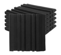 IMIKEYA 6 Paneles de Espuma Acústica Insonorizante Negra 30x30x2,5 Cm Alta Densidad y Retardante de Llama para Aislamiento Acústico en Estudio, Ktv, Grabación y Salas de Música