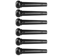 IMIKEYA 6 Pasadores para Puente de Guitarra Acústica de Abs Negro, Pasadores de Puente Sonido Estable y Buena Manufactura, Pack de 6 Unidades para Guitarra Eléctrica y Acústica